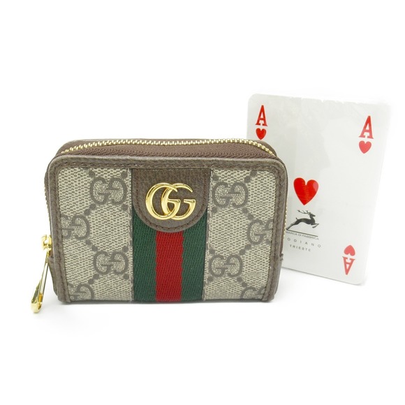 GUCCI Double G Playing Card Set Wallet/Coin Case Wallet Coated Canvas Leather... - Picture 2 of 11